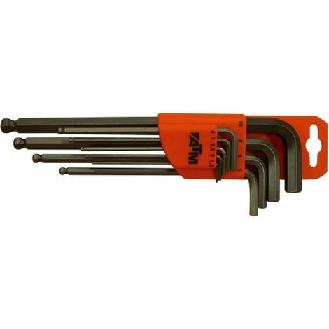 Set di 9 chiavi a brugola per bancomat con misure da 1,5 a 10 mm (1/2)