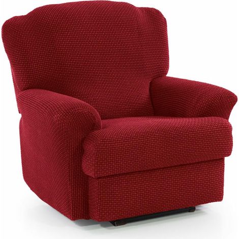 Housse de Fauteuil de Relaxation inclinable, Super élastique, avec Design Exclusif, Respirante et Durable, Facile à Installer. Dimensions : 70-90 cm. Couleur Rouge (1/5)