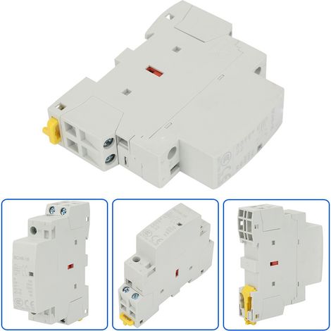 Contacteur secteur domestique sur rail DIN 2P 16A 220V/230V 2NO 50/60HZ (1/5)