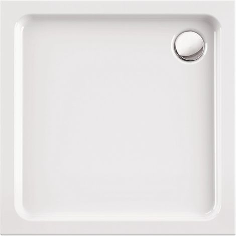 Calmwaters® - Modern Soft - Kleine Duschtasse aus Acryl-Kunststoff in 80 x 80 x 6,5 cm und 90 mm breitem Abfluss - 01SL2961 (1/5)