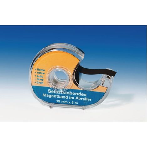 Cinta adhesiva magnética, ancho 19 mm, longitud de cinta 5 m en el dispensador MAGNETOPLAN (1/2)