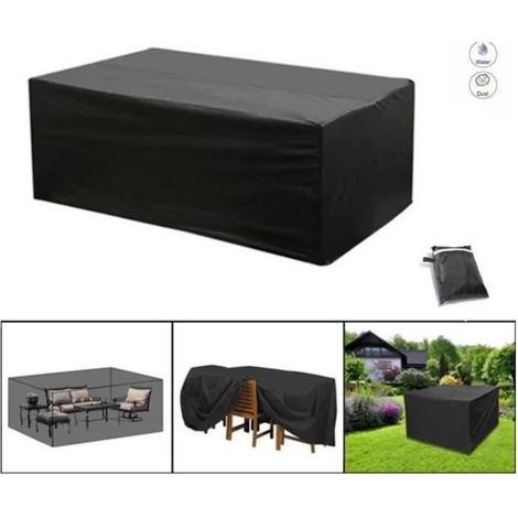 Housse de protection table de jardin étanche - Meuble Bâche polyester - 180x120x74cm (1/2)
