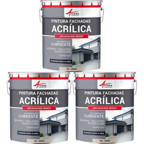Pintura acrílica para exteriores, impermeable y duradera para fachadas exteriores - ARCAFAÇADE RENOV