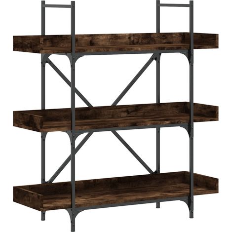 Maison Exclusive - Bücherregal 3 Böden Räuchereiche 100x33x108,5
