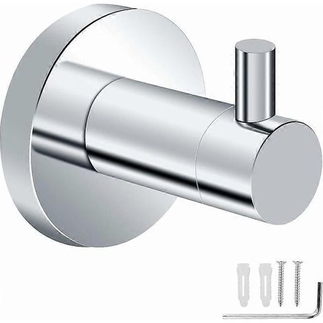 Edelstahlhaken für Badezimmer, Wandhandtuchhaken, Wandhandtuchhalter, wasserdicht und rostfrei für Küche, Wohnzimmer und (1/4)