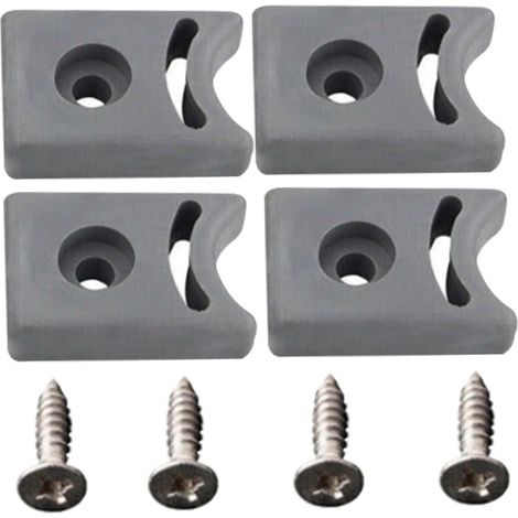 CSPARKV Tope para puerta de ducha con tornillos, 4 juegos, pretaladrado, repuesto para puerta corredera, protector anticolisión, bloque, accesorios de ducha (1/5)