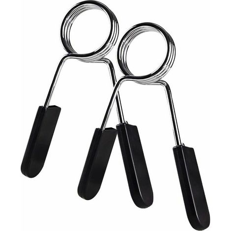 Paire de pinces à ressort pour haltères olympiques 5,1 cm, colliers d'exercice pour barres d'haltères olympiques 50 mm Gym Fitness Training (1/5)