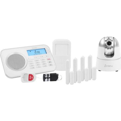 Olympia Protect 9881 Alarmanlage Weiß mit LCD-Bildschirm