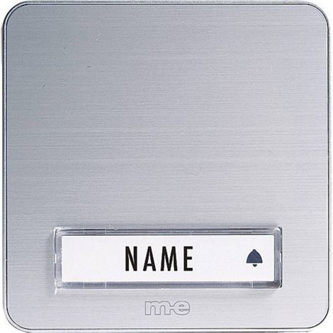 Plaque de sonnette simple KTA1 – Alimentation 12V/1A – Indice de protection IP44 – Surface en aluminium brossé – Montage en saillie – M-E Modern-Electronics (1/3)