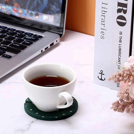Dessous de verre en EVA avec porte-tasse et porte-pot de fleurs - Décoration pour la maison et le bureau (1/4)