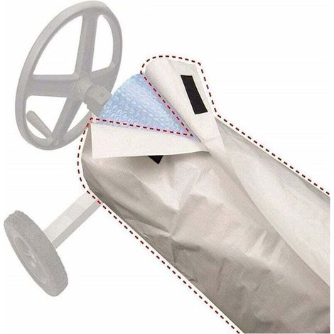 Bache de piscine, Couverture Enrouleur Bache Piscine en Tissu Imperméable,Couverture de Protection Piscine Extérieur Intérieur,Couverture pour Bache Solaire,Bache de Piscine Anti-Vent/Pluie/Poussière/ (1/4)