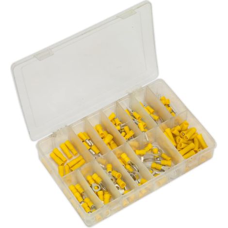 Ab041yt Crimp terminal Assortiment 140pièce Jaune