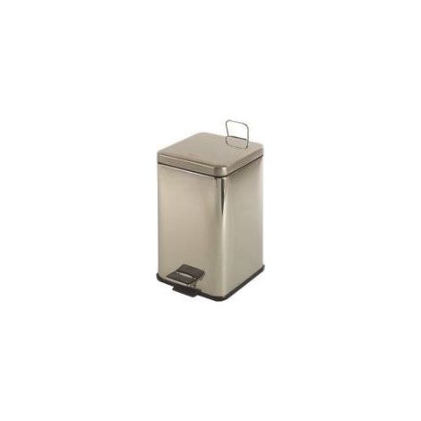 MEDICLINICS PP1214C Cubo Pedal Cuadrado 14,5 l Inox Brillo - ref: PP1214C