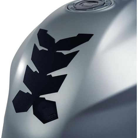 Protezione per serbatoio Oxford Tankpad Mantis in gel, adesivo piatto LOW per serbatoio, colore nero