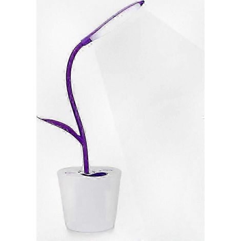 Lampe de bureau multifonction pour chambre d'enfant avec chargement USB et rangement pour stylos, idéale pour les études à la maison (violet) 2025
