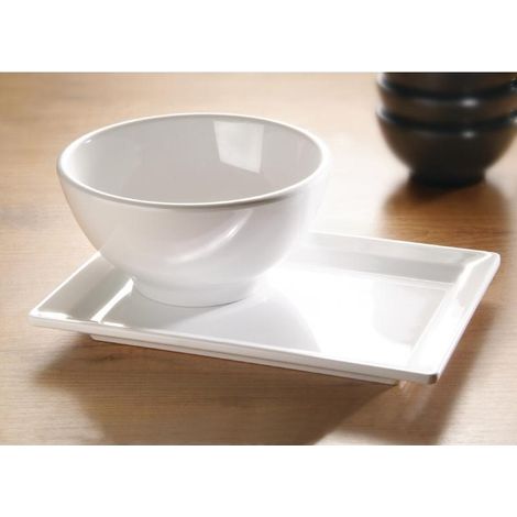 Bol rond en mélamine Pure blanc 130mm - APS (1/4)