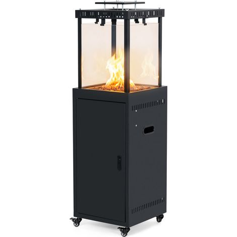 11 kW rauchfreier Propan Gas‑Terrassenheizer mit Lavasteinen (1/5)