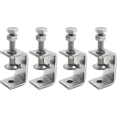4 Pièces Serre Joints C 30mm, Pince C Acier Inoxydable 304 Réglable Plage de Serrage 0-25mm pour Soudage Charpentier Montage Domestique, l'Ébénisterie (1/5)