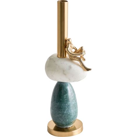 Candle Holder BARICE Marble 34 cm Multicolour