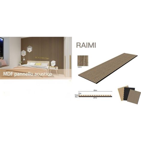 Panneau Acoustique Mdf Effet Bois 600x2400 Mm à Lattes De Teafood à Lattes à Lattes (1/4)