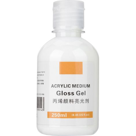 Gel Brilliant Acrylique pour Artistes - Médium de Vernis Pigmenté (250ml) (1/5)