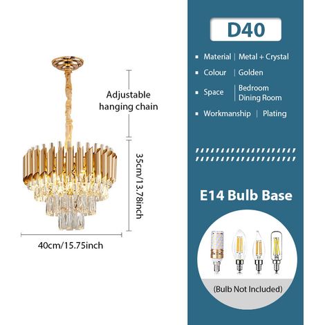 Kompakte Kristall-Pendelleuchte Gold Ø 40 cm, Schräge Glasstäbe, 3 Lichtfarben, Dimmbar, Moderne Deckenlampe