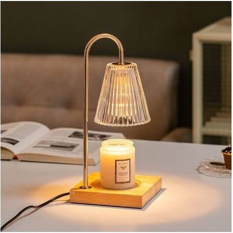 Réchaud à Bougie Électrique, Lampe avec Minuterie et Variateur pour Ambiance, Chauffe-Plat Élégant et Moderne (Champagne) [Classe énergétique G] (1/5)
