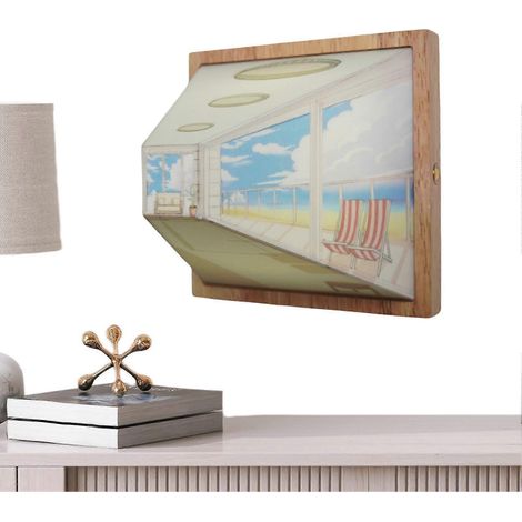Décoration murale avec lumières LED, cadre photo mural sans perçage, lampe de nuit à 3 modes d'éclairage pour salles à manger et couloirs (1/5)