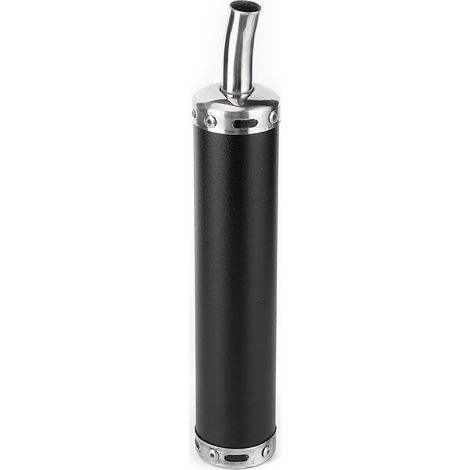 Silencieux d'échappement en acier inoxydable, 20 mm/0,8 pouce, pièce de rechange pour motos deux temps, noir. (1/5)
