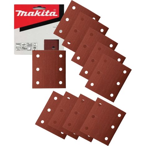 MAKITA P-33168 (pkt of 10) Red sanding sheets 114mm x 102mm x 320g