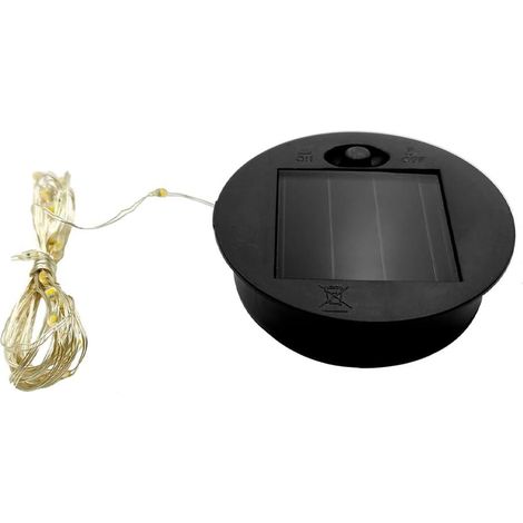 Panneau Solaire - Remplacement Pour Applique Extérieure - Diamètre 7 cm - Étanche IP65 - ABS Noir - Pour Lanternes À Suspension Et Arrosage Solaire - 1 Pièce (1/5)