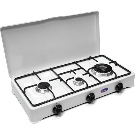 CFParker Fornello a Gas 3 Fuochi Gpl / Metano Doppia Corona mod. 5328CBGP/C - Fonte di alimentazione: Metano (1/4)