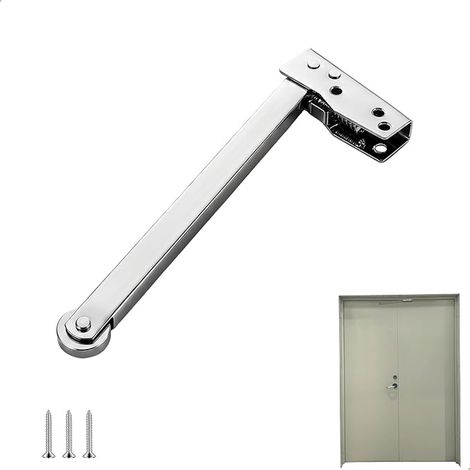 Groom Porte Ferme,Ferme Porte Automatique Dispositif Auxiliaire les Portes Coupe-feu à Double Battant et Les Portes en Bois,Acier Inoxydable (1/3)