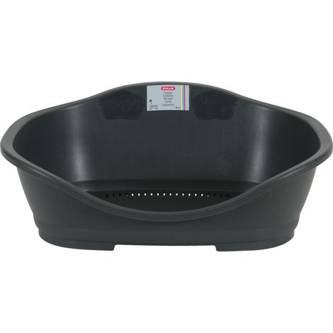 Regalos Miguel – Corbeille pour chien Sleeper 68,5 x 49 x 27,5 cm – Plastique gris anthracite – Antidérapante et aérée pour confort optimal