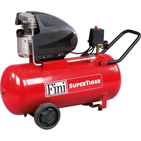 FINI SUPER TIGER MK265M COMPRESSORE ARIA 50 LITRI 2HP 1,5KW 10 BAR 250L/MIN 230V (1/3)