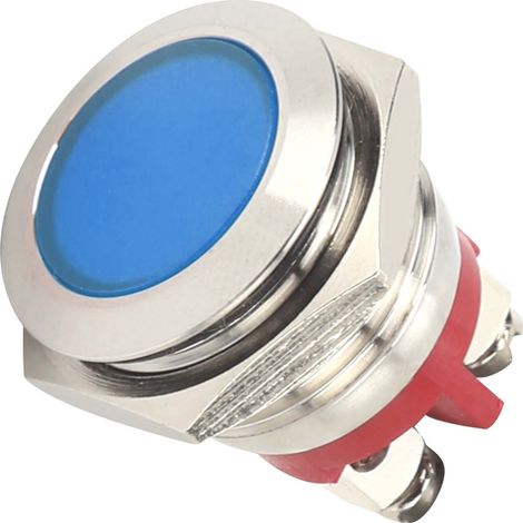 0,6 Zoll LED-Anzeigeleuchte, helles Signallicht, flammhemmender Sockel, IP66 wasserdicht, universell einsetzbar (Blau) (1/5)