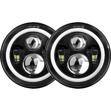 Ensemble de phares, technologie LED, fonctionnalité de feux de route/feux de croisement, 2PC, 6000K (1/2)