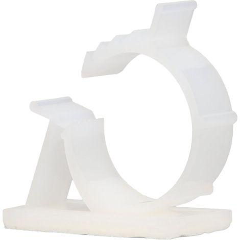 Lot de 100 clips organise-câbles autocollants nylon PA66 blancs, liens sangles et serre-fils (1/5)