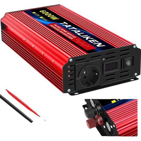Onduleur, puissance nominale de 1000W, certifié CE, 12V6000W 50HZEU (1/2)