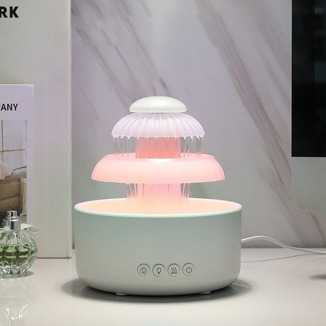 Humidificador tipo cascada de 600 ml, gran capacidad, aromaterapia, silencioso, compacto, para oficina o dormitorio, ABS (1/5)