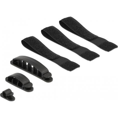 Delock Soporte de cable y cinta set 6 piezas