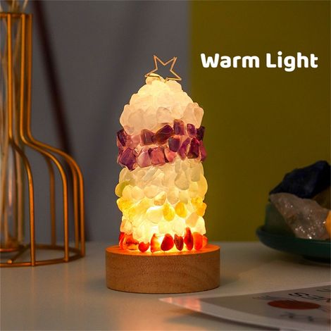 Veilleuse Gravier Naturel - Lumière Décorative pour Chambre à Coucher - Idée Cadeau Noël - 1 Pièce (1/5)