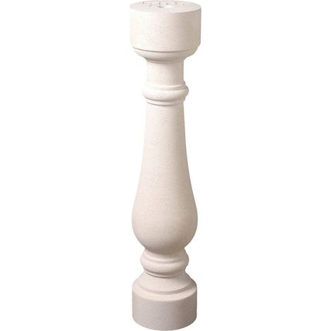 Balaustre Cazorla 77 cm - Fuste redondo de Ø 16 cm para balaustradas de porte - Ø 16 × 77 cm - Unidad - Blanco
