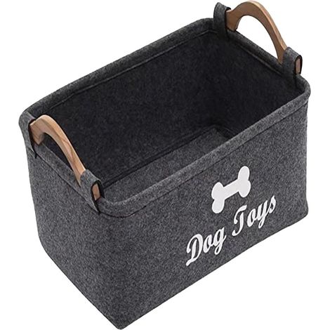 Boîte de rangement pour jouets pour animaux de compagnie, panier pour chiots, fournitures pour chien, rectangulaire, pliable, pour ranger les jouets. Boîtes à jouets pour chats, fournitures pour chien (1/5)