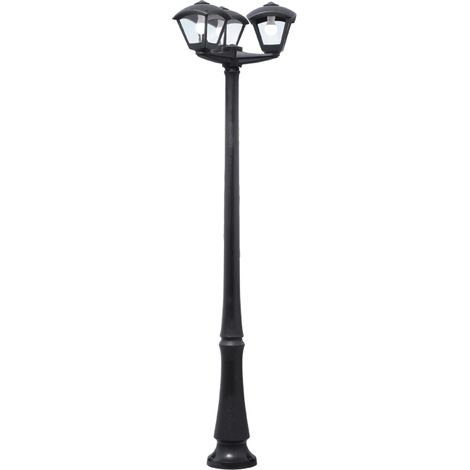 Farola dario 3xe27 8,5w con pulsador cct (3colores) ip55 al.220xd.62cm resina negra