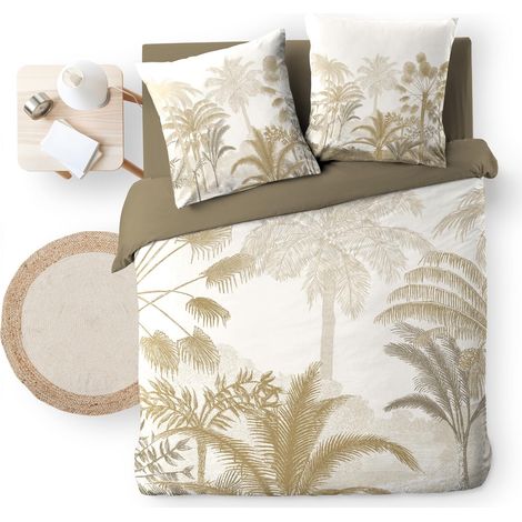 Parure de couette 240 x 220 cm coton 42 fils + 2 taies Cocoty