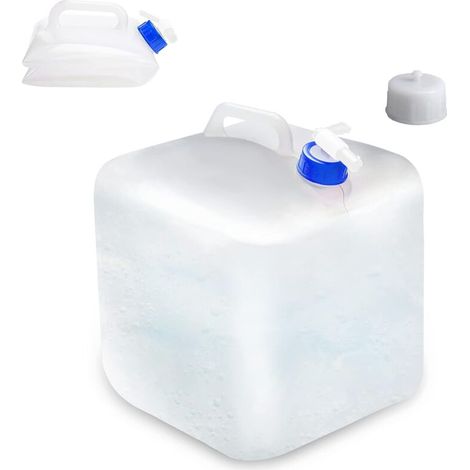 20L Leak Proof Collapsible Water Bottle Collapsible Water Bottle with Tap Water Bottle Camping Water Bottle with Leak Proof Tap and Carry Handle Outdoor Water Bottle