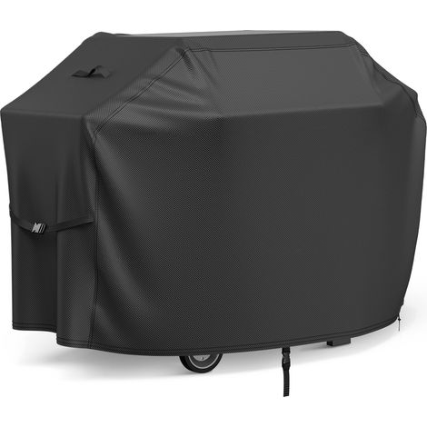Housse Barbecue Imperméable (147x61x122cm) en Oxford 600D avec Boucles Réglables, Cordon, Coupe-Vent, Housses pour Barbecue, Bache Barbecue Anti-UV (1/5)