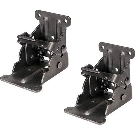 2Pcs Self-Locking Hinges, Hinges for Folding Furniture Legs, Folding Support Leg Fittings and Brace, For Tables, Beds and Furniture with Mechanisms (1/5)