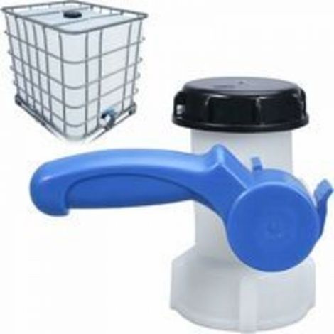 Vanne Papillon, Vanne Papillon en PP avec Écrou de 62mm Adaptateur pour DN40 Cuve IBC 1000 litres (1/5)